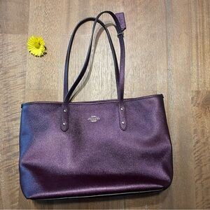 Purple Coach Tote